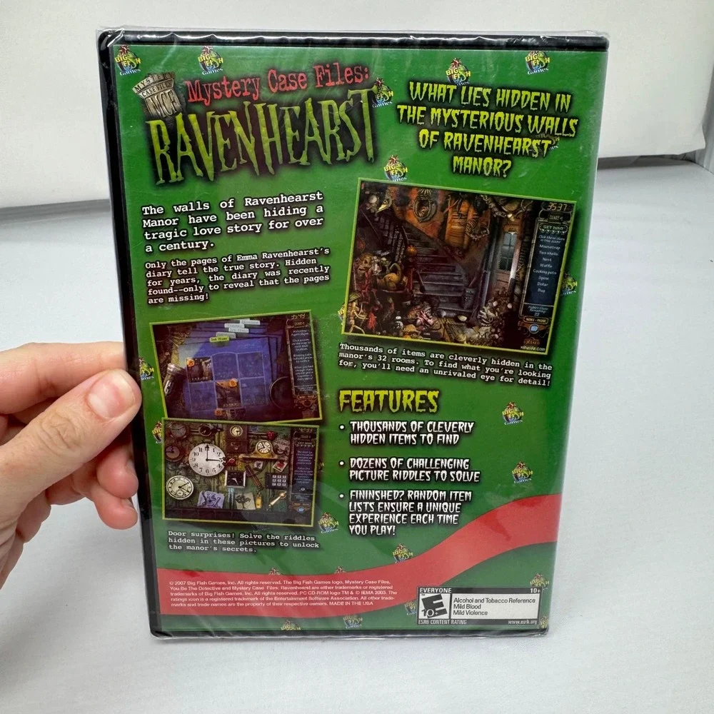 Mystery Case Files: Ravenhearst PC CD-ROM Game Big Fish 2006 NEW Sealed